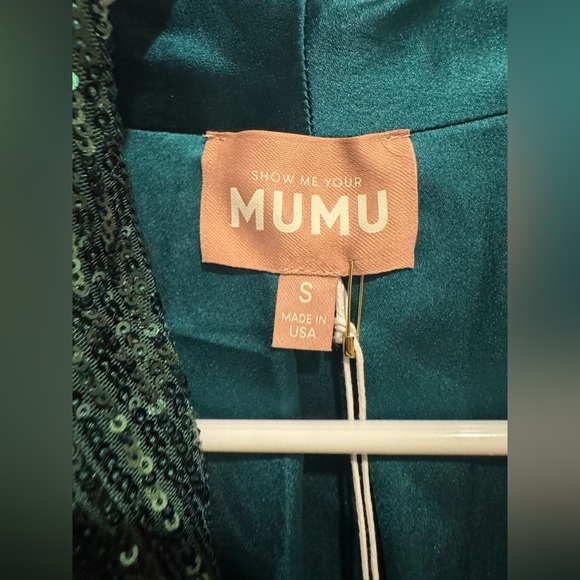 SHOW ME YOUR MUMU Women's Dance Sequins Blazer in emerald green Size S‎ - Picture 4 of 9